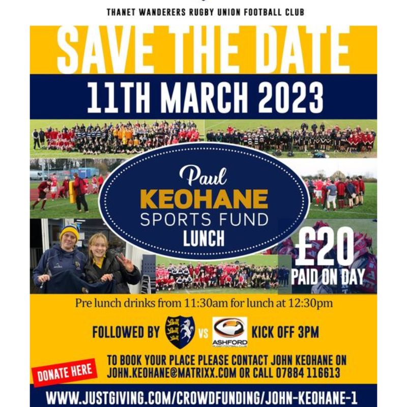 Paul Keohane Sports Fund Lunch 2023 is on March 11th- Have you booked?