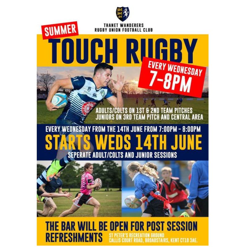 Image for the Touch Rugby Starts 0n 14th of June news article