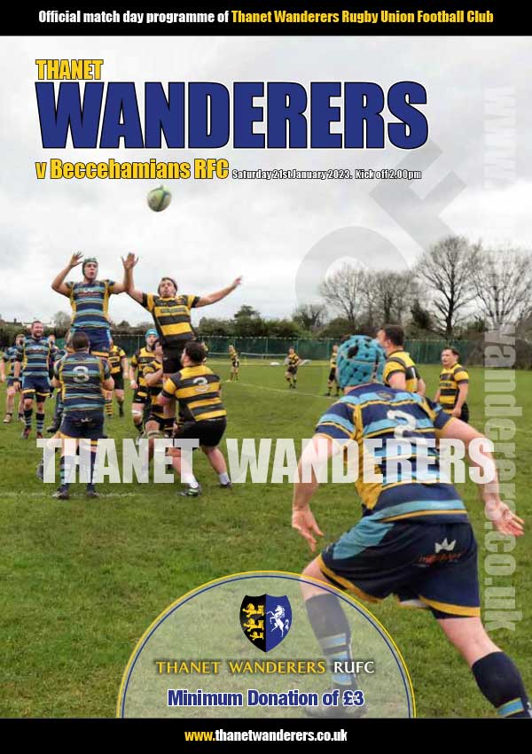 Image of Thanet Wanderers RUFC programme