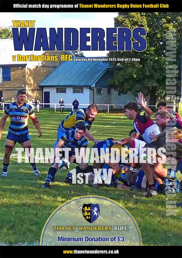 Image of Thanet Wanderers RUFC programme