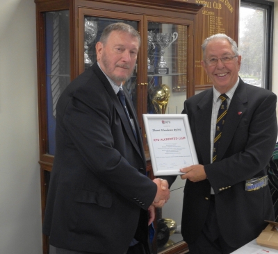 Image for the Thanet Wanderers Sponsors Lunch - Presentation of the RFU Accreditation Certificate 2017/18 news article
