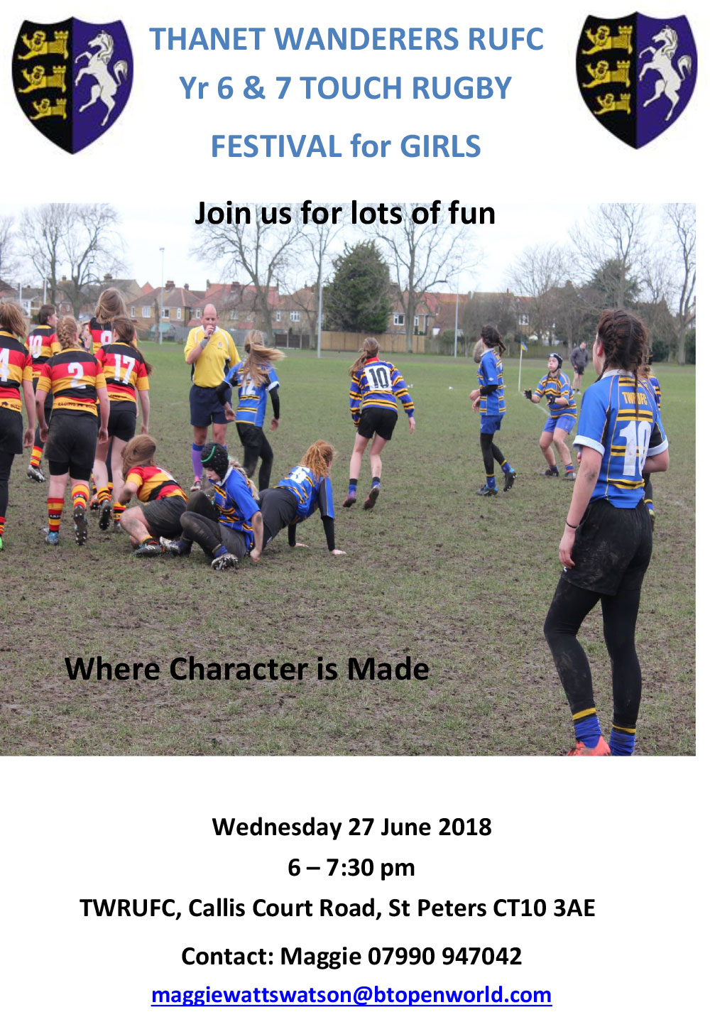 TWRUFC Girls Rugby Festival